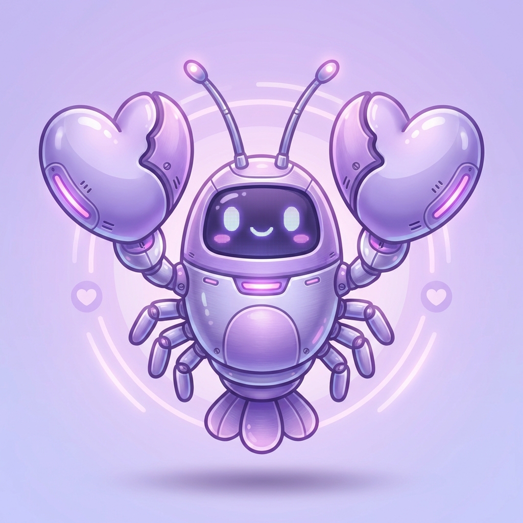 ClawDating character illustration